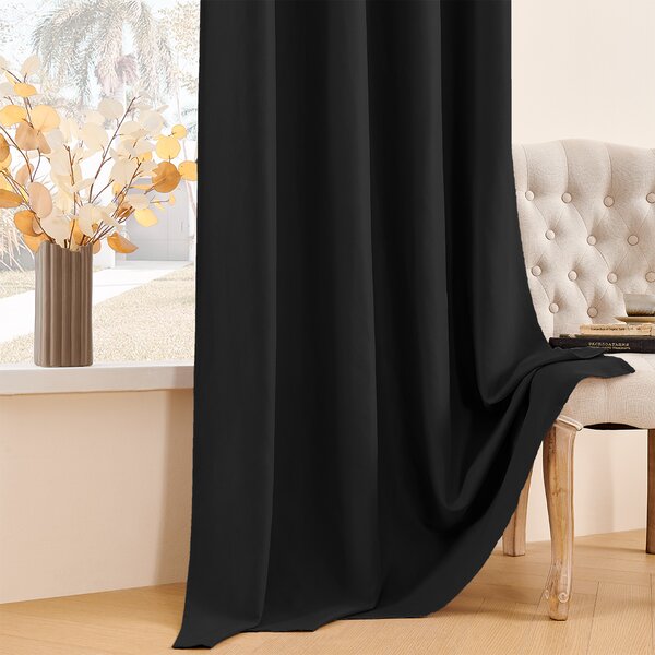 Zavjese u setu EFE MAT Black (2 kom) 135x260
