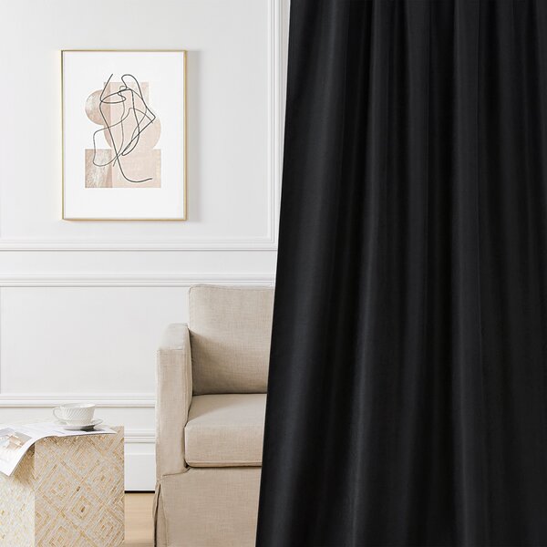Zavjese u setu EFE MAT Black (2 kom) 135x260