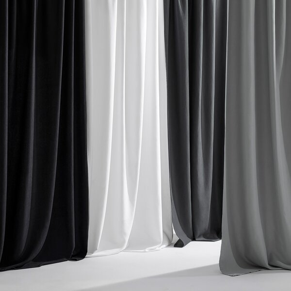 Zavjese u setu EFE MAT Black (2 kom) 135x260
