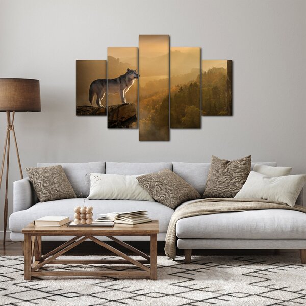 Slika vuka na stijeni (150x105 cm)