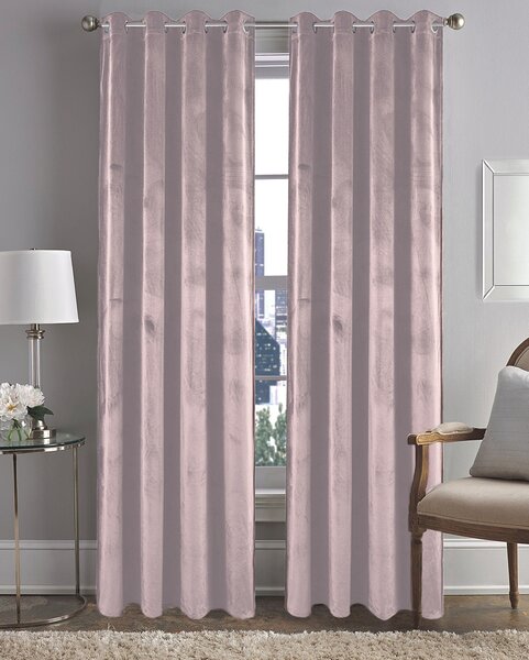 Zavjese u setu Holland Velvet Pink (2 kom) 140x260