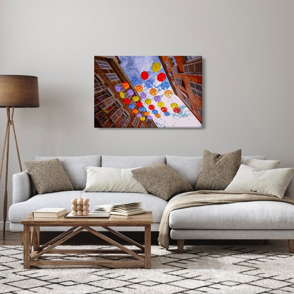 Slika šarenih kišobrana (90x60 cm)