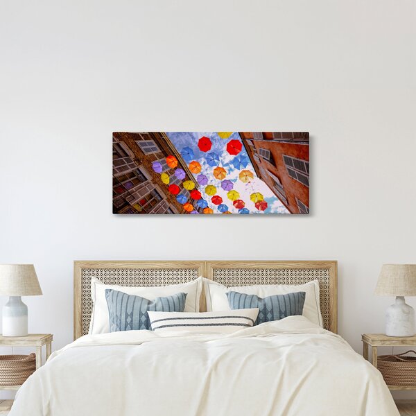 Slika šarenih kišobrana (120x50 cm)