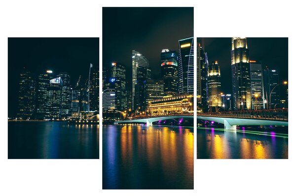 Slika noćnog Singapura (90x60 cm)
