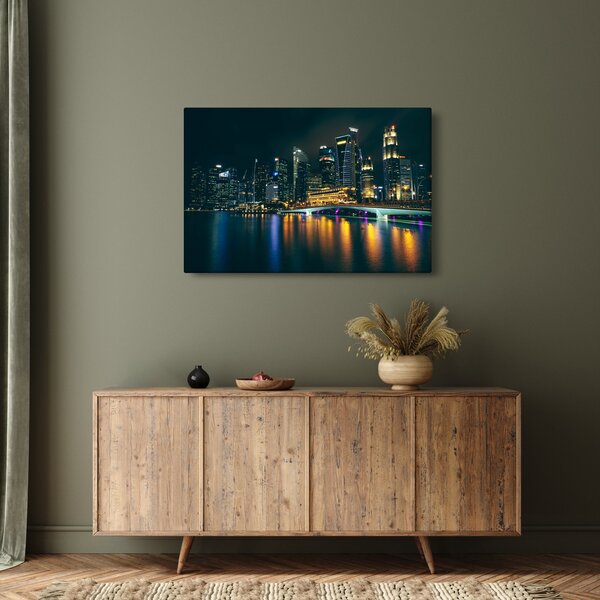 Slika noćnog Singapura (90x60 cm)