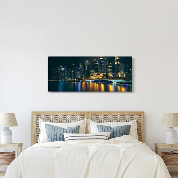 Slika noćnog Singapura (120x50 cm)
