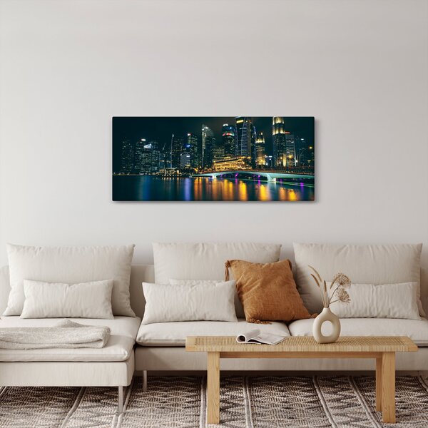 Slika noćnog Singapura (120x50 cm)