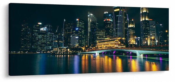 Slika noćnog Singapura (120x50 cm)