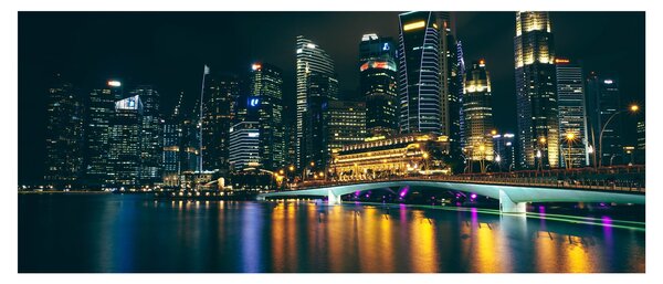 Slika noćnog Singapura (120x50 cm)