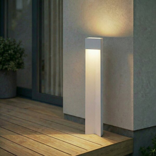 Lucande Kaholo LED svjetlo za stazu, svijetlosivo, 90 cm, IP44, Sivo, Aluminij