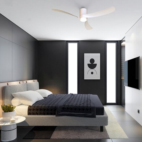 Mantra Iluminación Stropni ventilator Nemo II L LED, bijeli, DC, tih, CCT, 132 cm, prigušiva, Bijela, Dnevni boravak/blagovaonica, Metal