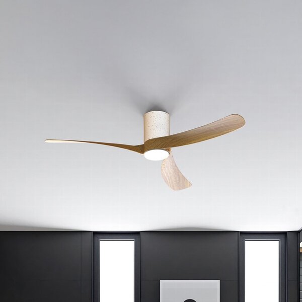Mantra Iluminación Stropni ventilator Nemo II L LED, bijela/drvo, DC, tih, CCT, prigušiva, Bijela, Dnevni boravak/blagovaonica, Metal