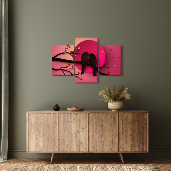 Slika - Zaljubljene ptice (90x60 cm)