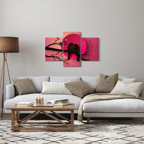 Slika - Zaljubljene ptice (90x60 cm)