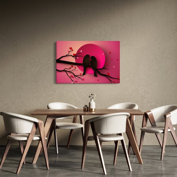 Slika - Zaljubljene ptice (90x60 cm)
