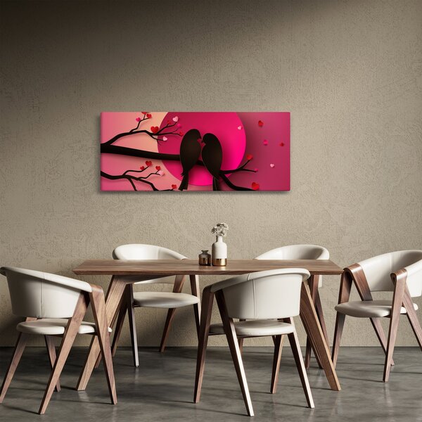 Slika - Zaljubljene ptice (120x50 cm)