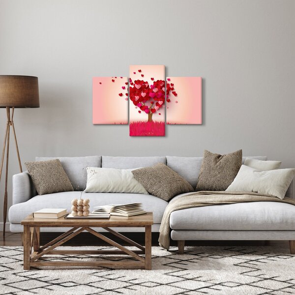 Slika stabla u obliku srca (90x60 cm)