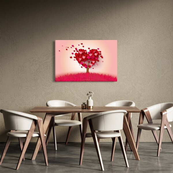 Slika stabla u obliku srca (90x60 cm)