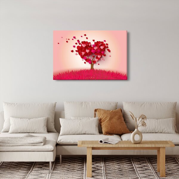 Slika stabla u obliku srca (90x60 cm)