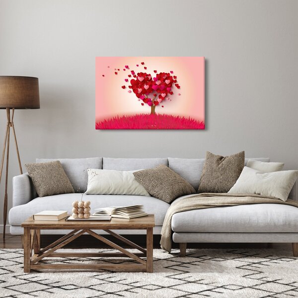 Slika stabla u obliku srca (90x60 cm)