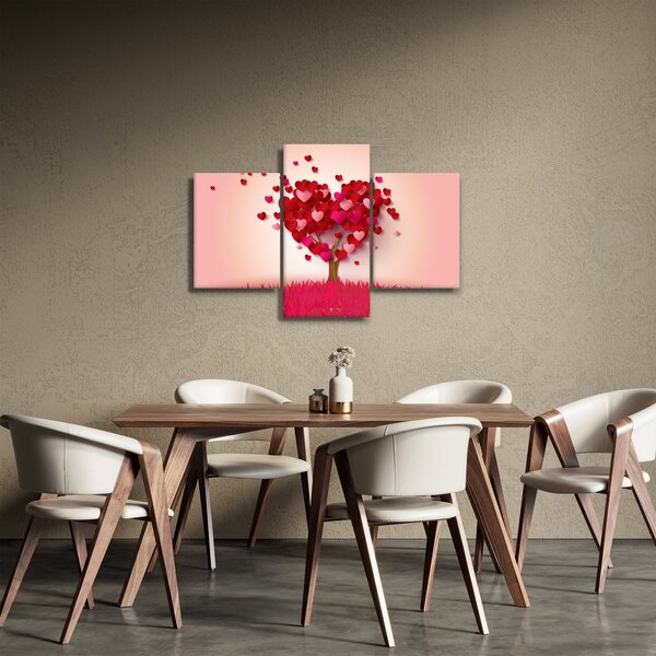 Slika stabla u obliku srca (90x60 cm)