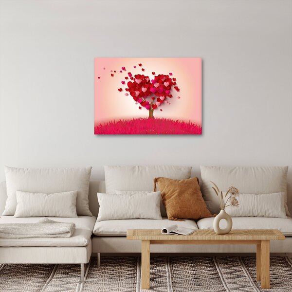 Slika stabla u obliku srca (70x50 cm)
