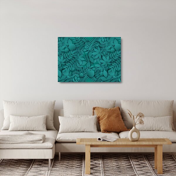 Staklena slika listov (70x50 cm)