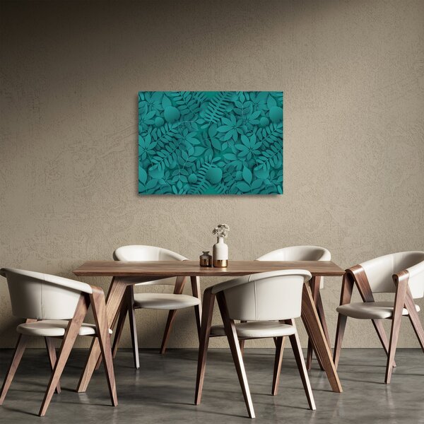 Staklena slika listov (70x50 cm)