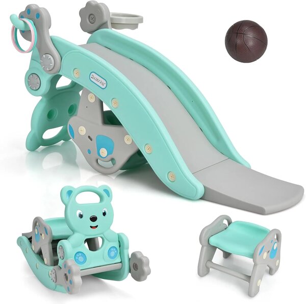 Rockyslide™ 5-u-1 Tobogan Za Malu Djecu Koji Se Ljulja, Zelena