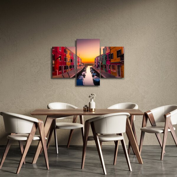 Slika - Zalazak sunca, otok Burano, Venecija, Italija (90x60 cm)