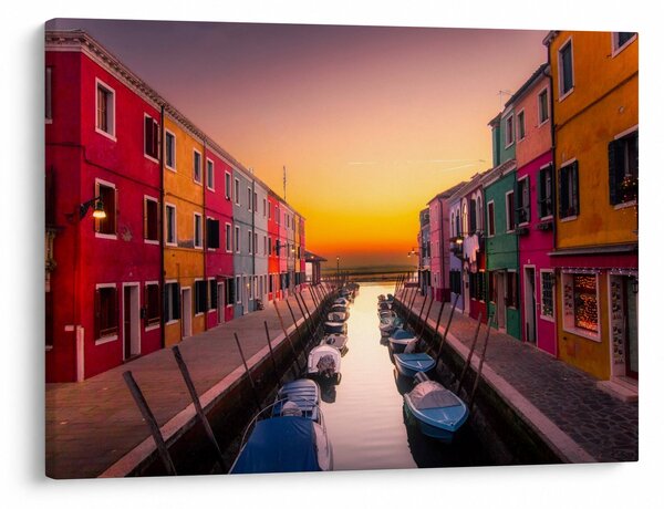 Slika - Zalazak sunca, otok Burano, Venecija, Italija (70x50 cm)