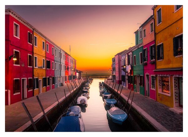 Slika - Zalazak sunca, otok Burano, Venecija, Italija (70x50 cm)