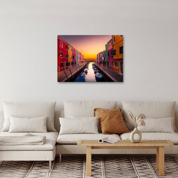 Slika - Zalazak sunca, otok Burano, Venecija, Italija (70x50 cm)