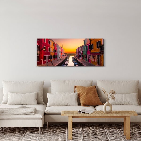 Slika - Zalazak sunca, otok Burano, Venecija, Italija (120x50 cm)