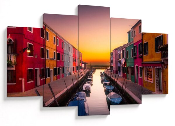 Slika - Zalazak sunca, otok Burano, Venecija, Italija (150x105 cm)