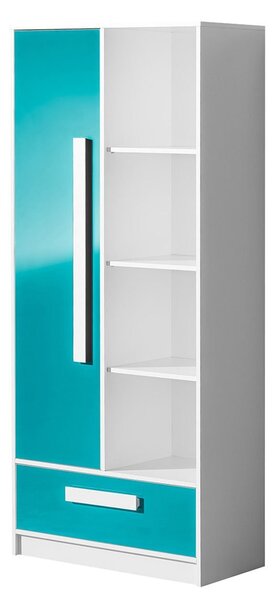 Zondo.hr Regal RL03 Ramona (bijela + tirkizni sjaj). 1070365
