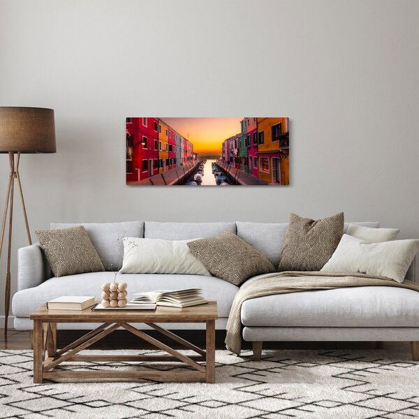 Slika - Zalazak sunca, otok Burano, Venecija, Italija (120x50 cm)