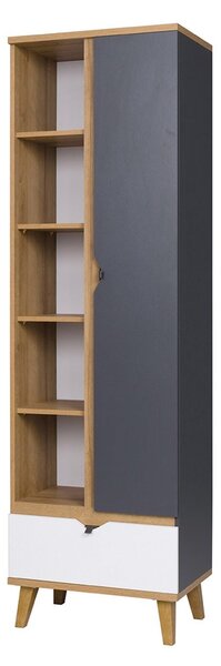 Zondo.hr Regal TM06 R1D1SZ Tami (hrast zlatni + grafit + bijela). 1070368