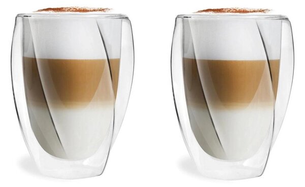 Set od 2 šalice s dvostrukom staklenom stijenkom Vialli Design Latte, 300 ml