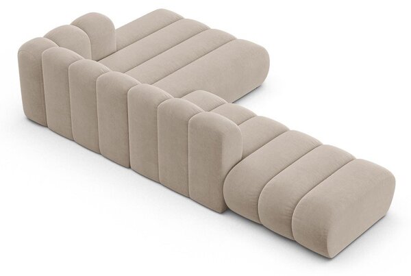 Bež kutna garnitura (s desnim kutom) Lupine – Micadoni Home