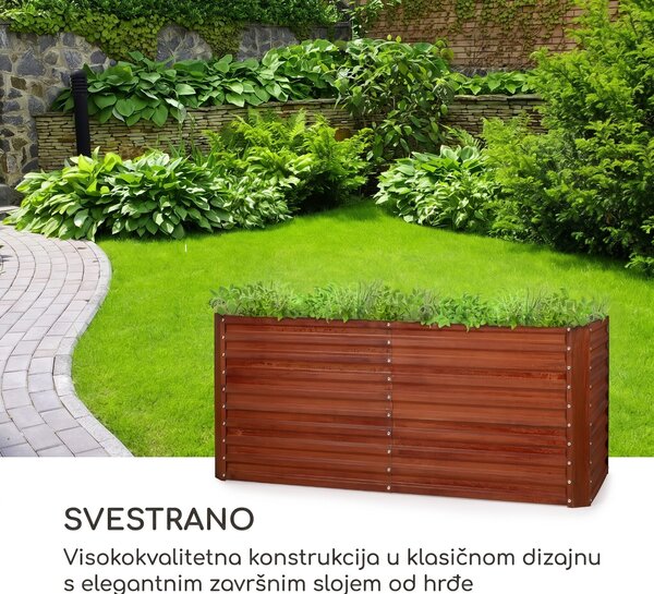 Blumfeldt Rust Grow, povišeni cvjetnjak, vrtni cvjetnjak, pocinčani čelik, hrđava završna obrada