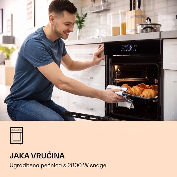 Klarstein Illuminosa Smart, ugradbena pećnica, 2800W, 11 funkcija, upravljanje preko aplikacije