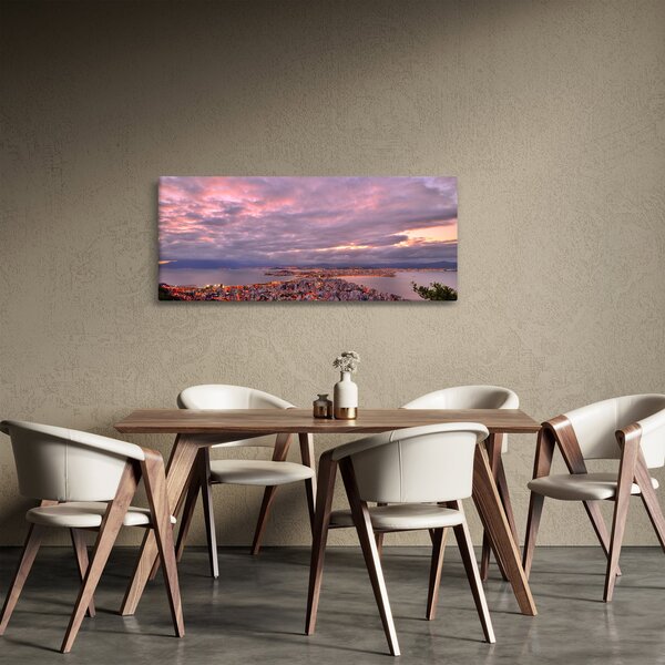 Slika - Sumrak nad gradom (120x50 cm)