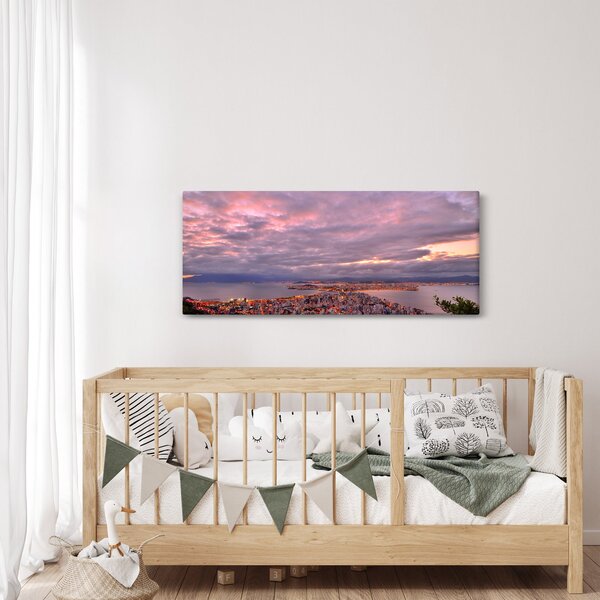 Slika - Sumrak nad gradom (120x50 cm)