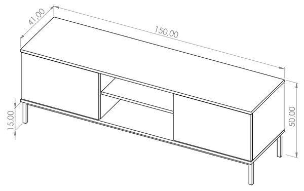 TV stolić Quebec 2D (hikorija)