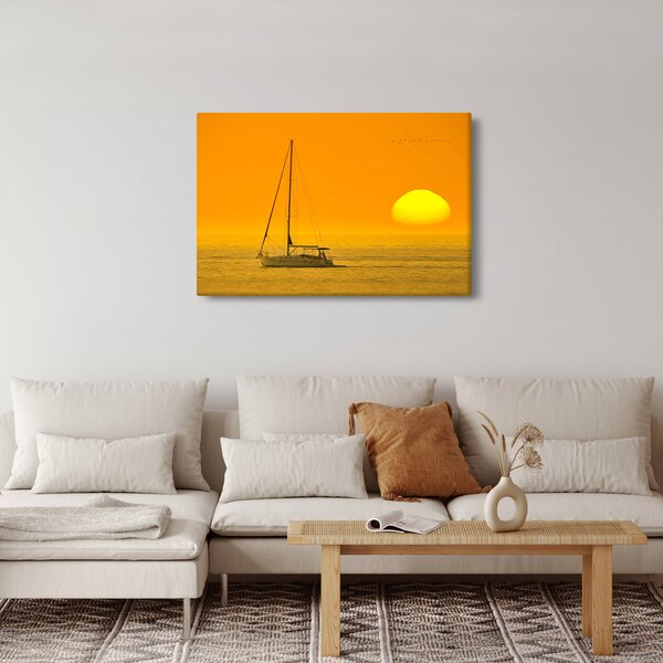 Slika - Čamac usred mora (90x60 cm)