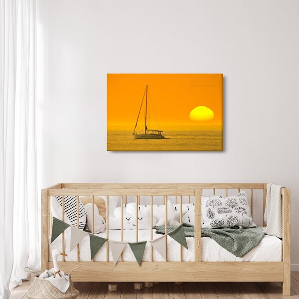 Slika - Čamac usred mora (90x60 cm)