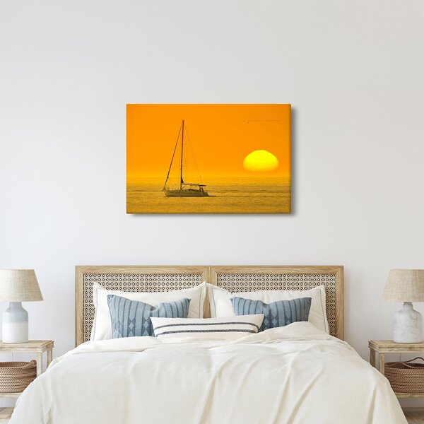 Slika - Čamac usred mora (90x60 cm)