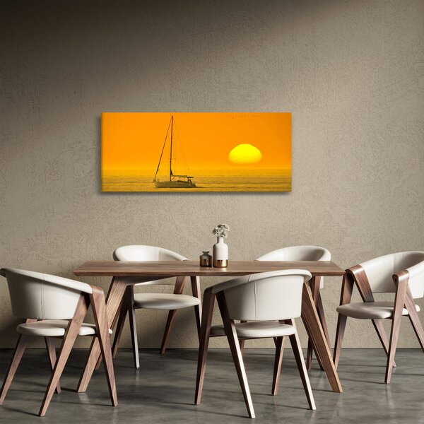 Slika - Čamac usred mora (120x50 cm)