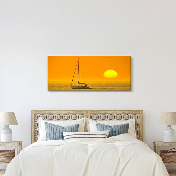 Slika - Čamac usred mora (120x50 cm)